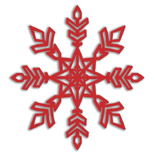 4" Intricate Snowflake Metal Ornament